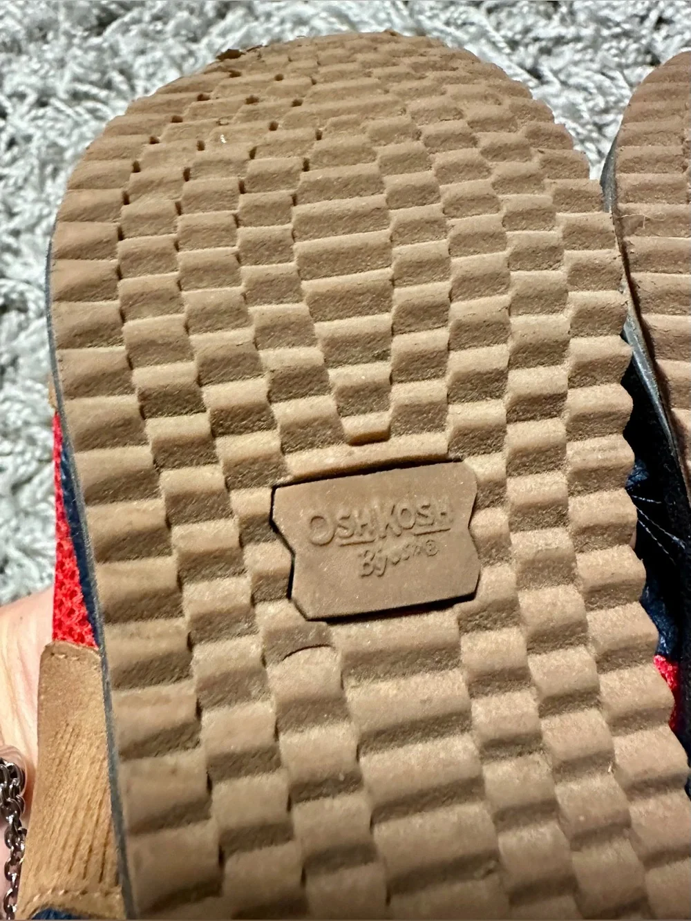 OshKosh B'gosh Navy and Red Kids Velcro Sport Sandals